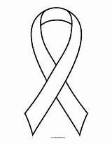 Ribbon Cancer Breast Awareness Coloring Printable Ribbons Pages Template Diabetes Print Templates Allfreeprintable sketch template