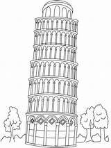 Pisa Toren Turnul Colorat Kleurplaat Italie Kleurplaten Leukekleurplaten Dibujosparaimprimir Imágenes Plansededesenat Tipareste Coloringpage sketch template