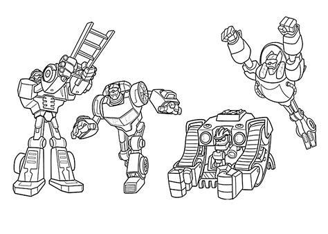 rescue bots coloring pages  kids printable  ergasies poy