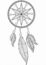 Dream Catcher Coloring Pages Dreamcatcher Drawing Tattoo Printable Moon Owl Simple Easy Template Indian Catchers Native Beautiful Getdrawings Kids Drawings sketch template