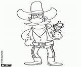 Gunslinger Weapon Mustachioed sketch template