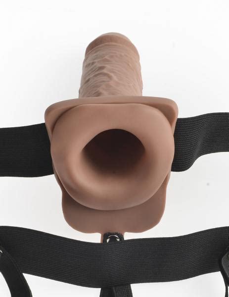 Fetish Fantasy 7 Inches Hollow Rechargeable Strap On Tan