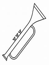 Trompeta Simples Trombeta Colorironline sketch template