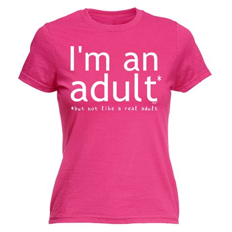 womens funny t shirt im an adult but not birthday joke tee t novelty