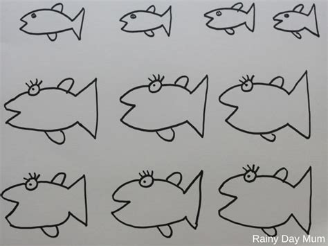 create   fish pattern making activity  preschoolers