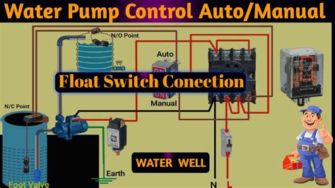 float switch wiring diagram water  float switch connection water pump automanual
