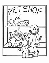 Coloring Pet Pages Town Animals Pets Shop Colouring Kids Sagwa Worksheet Animal Children Color Printable Christmas Cashier Print Wuppsy Luxury sketch template