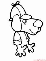 Cartoon Dog Color Coloring Sheet Title sketch template