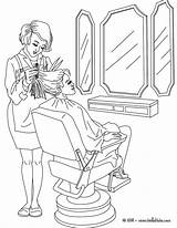 Coloring Pages Hairdresser Salon Hair Color Getcolorings Print Hellokids Printable Template sketch template
