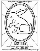 Rabbit Year Chinese Coloring Pages Zodiac Crayola Animal Website Print Au sketch template