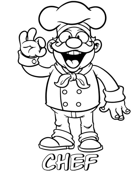 chef coloring pages coloring pages