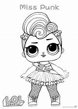 Lol Surprise Coloring Pages Doll Punk Miss Cute Series Printable Rock Print Bettercoloring Color sketch template