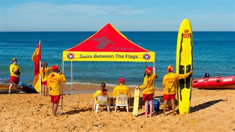 flags raised  mark return  volunteer surf lifesaving patrols