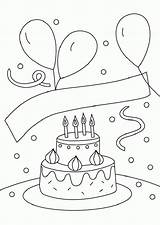 Geburtstag Ausmalbilder Birthday Globos Cumpleaños Tarta Cumpleanos sketch template