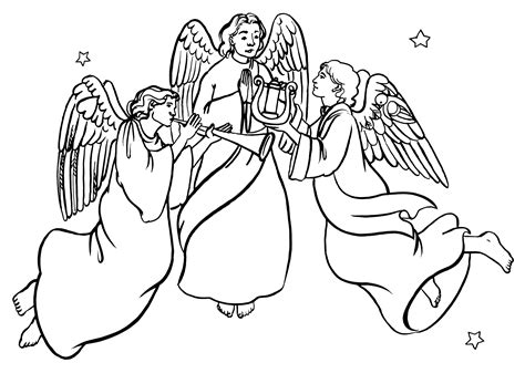 angels singing clipart black  white clip art library