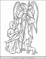 Raphael Archangel Thecatholickid Angels Archangels sketch template