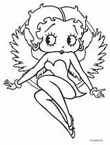 Betty Boop Coloring Pages Angel Printable Wings Cool2bkids Kids Amazing Background Drawing Angels Large Getdrawings Getcolorings Color Cartoon Ange Print sketch template