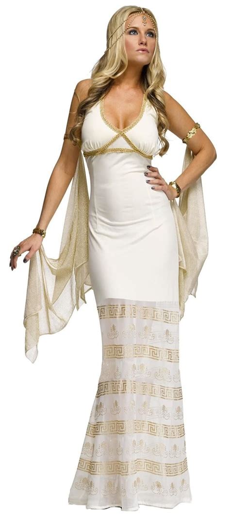 ladies sexy long greek roman goddess aphrodite venus fancy dress