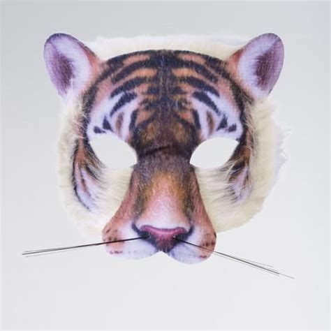 tiger mask digital print  fur tiger face mask costume