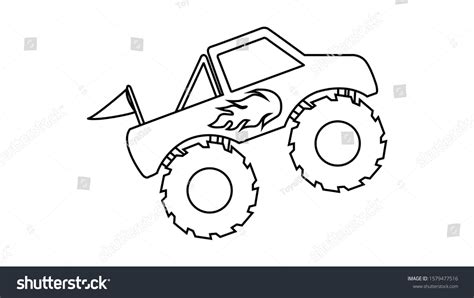 monster truck coloring  kids draw toys kids