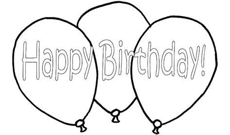 happy birthday balloons flying coloring pages  place  color