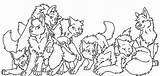 Lineart Firewolf Wolves Coloringhome Trid Popular Clans Wikia Realistic sketch template