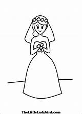 Bride Coloring Designlooter 26kb Drawings sketch template