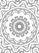 Mandala Coloring Book Abstract Adults sketch template