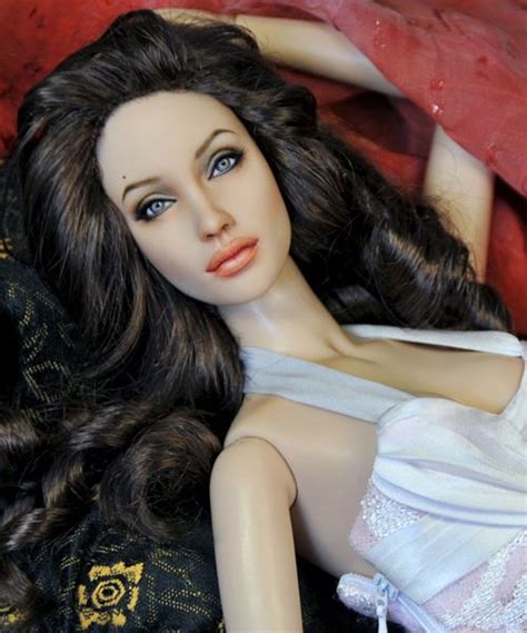 Repainted Celebrity Dolls Angelina Jolie Barbie