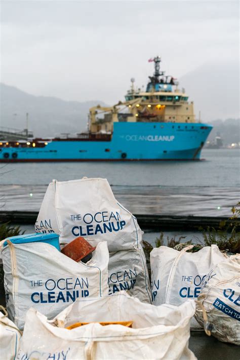 the ocean cleanup brings first catch of plastic to shore unveils new