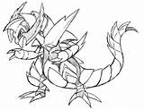 Mega Haxorus Garchomp Fakemon Legendario Coloringonly Dibujosonline sketch template