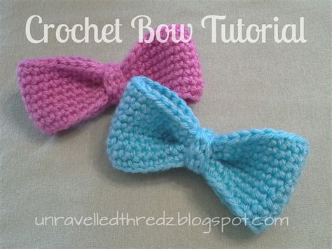unravelled thredz   crochet  bow