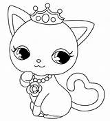 Coloring Pages Coloriage Chat Imprimer Mignon Jewelpet Trop Choose Board Jewelpets Sheets sketch template