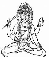 Vishnu Brahma Book Designlooter Saraswati sketch template