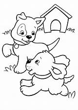Coloring Puppy House Pages Playing Dog Printable Pups Puppies Cesar Chavez Sheet Color Getcolorings Print Popular sketch template