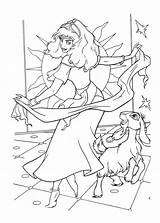 Dame Esmeralda Hunchback Bossu Dessin Imprimer Colorir Colorier Mulan Phoebus Merlin Enchanteur Danse Buscando Coloori Emporer Goat Ercole Jorobado Djali sketch template
