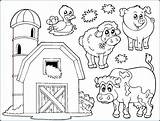 Farm Coloring Pages Scene Barn Color Scenes Printable Print Getcolorings Animals sketch template