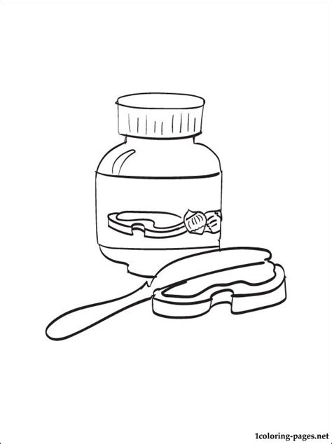 nutella coloring page coloring pages