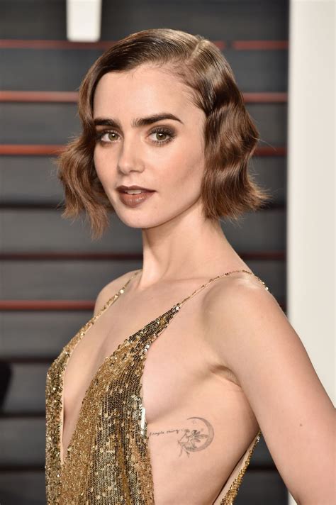 Lily Collins At 2016 Vanity Fair Oscar Party In Beverly