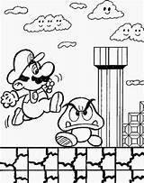 Coloring Mario Super Pages Sheets Popular sketch template