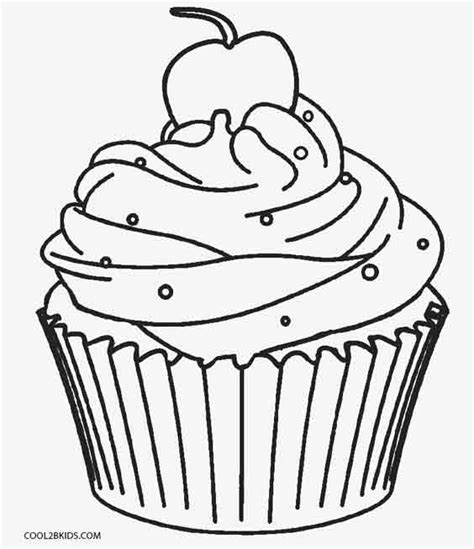 printable cupcake coloring pages  kids coolbkids