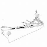 Battleship Drawing Iowa Drawings Getdrawings Ship Battle sketch template