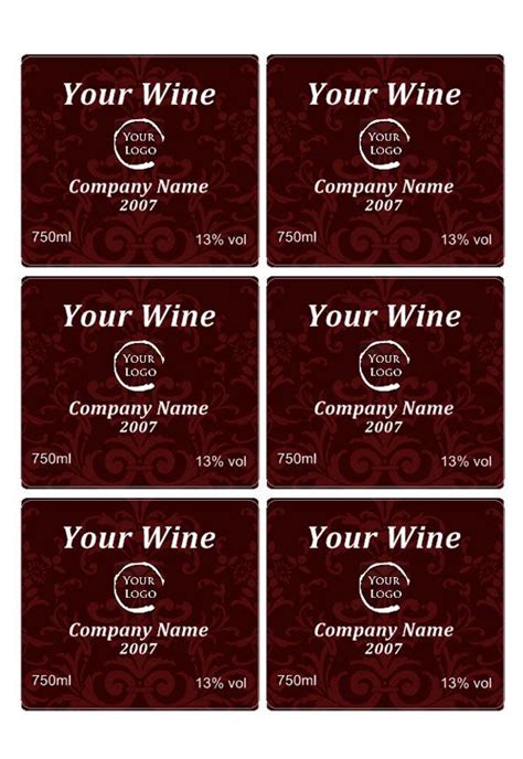 wine label downloads wine label template  wine bottle labels