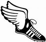 Wings Track Clipart Shoe sketch template