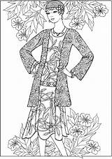 Coloring Pages Jazz Haven Creative Age Book Dover Fashions Books Sun Adult Fashion Gould Mount Ming Ju Publications Doverpublications Sheets sketch template