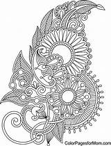 Mehndi Coloring Pages Getcolorings Pdf sketch template