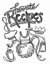 Recipe Pages Printable Coloring Binder Color Book Recipes Cooking Template Cookbook Colouring Adults Books Cook Sheets Baking Family Adult Templates sketch template
