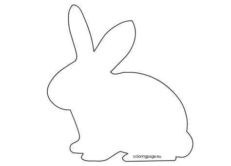 easter template easter bunny shape coloring page easter templates