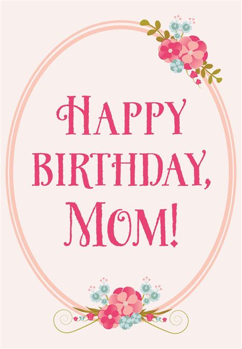 happy birthday mom printable cards