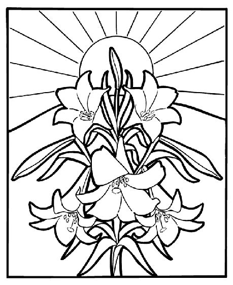 easter lilies coloring page crayolacom